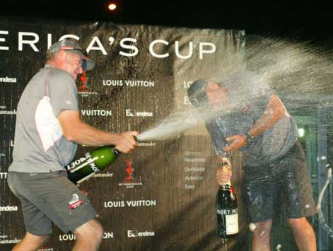 America's Cup winning ceremony