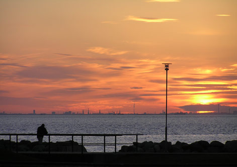 Solnedgång över Köpenhamn