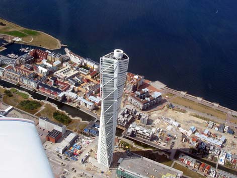 Turning Torso från ovan