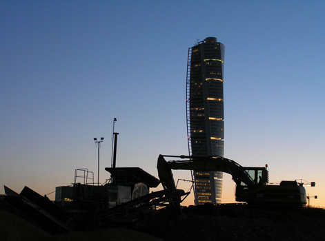 Turning Torso i skymning