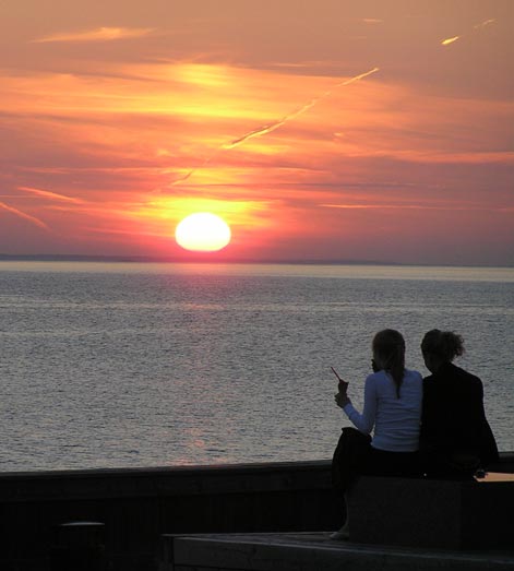 Solnedgång i Västra Hamnen