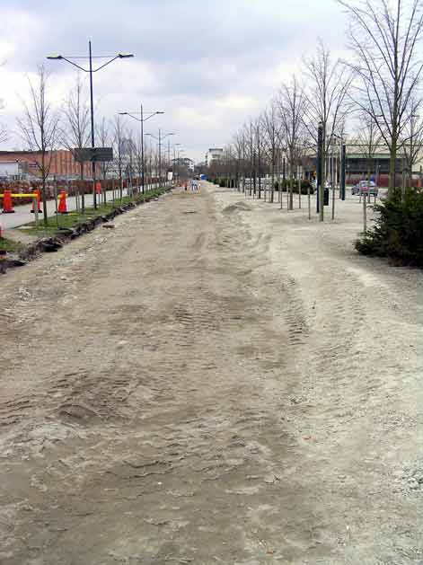 Grusvägen Västra Varvsgatan