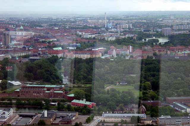 Utsikten frn Turning Torso t syd-sydost