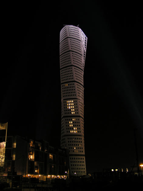 Turning Torso with bright top